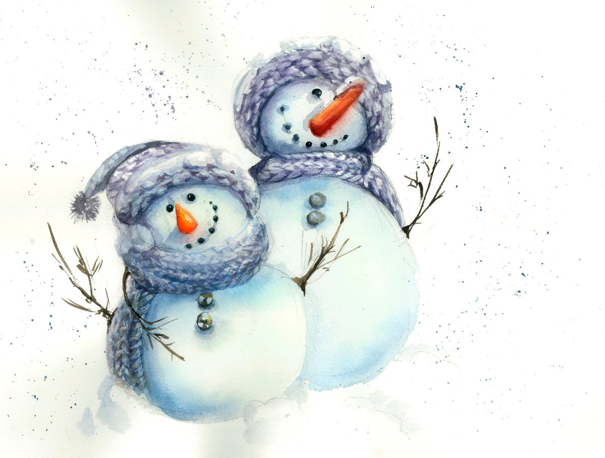 snowmen by Anna Tovstaya