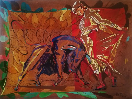 Bullfight (60x80cm oil/canvas)