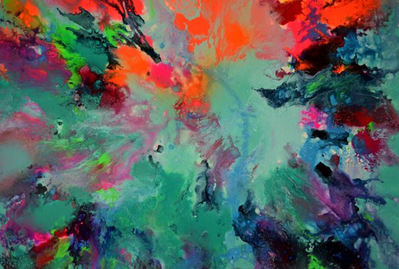 Pure Harmony I - Abstract Painting, Modern Fauve Neogestural - Ready to Hang