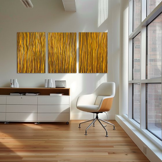 Hand-painted Yellow Gold