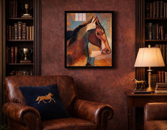 Stillness in Motion Abstract Horse