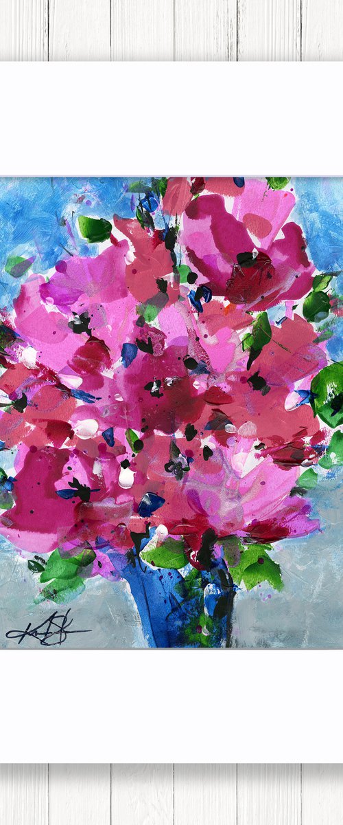 Blooms Of Joy 11 - Vase Of Flowers Painting by Kathy Morton Stanion by Kathy Morton Stanion