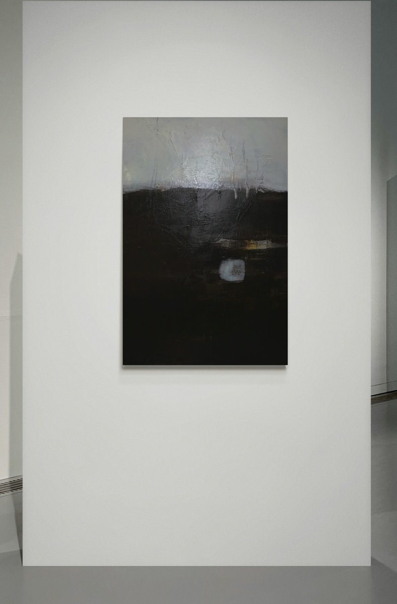 Organic Abstract Acrylic Painting By Kris Haas, 24 X 36", Exhaling Minimalist Painting, Original Artwork