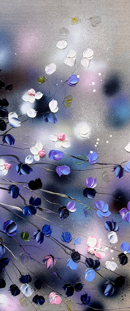 Blue-Violet Rose Bush by Anastassia Skopp