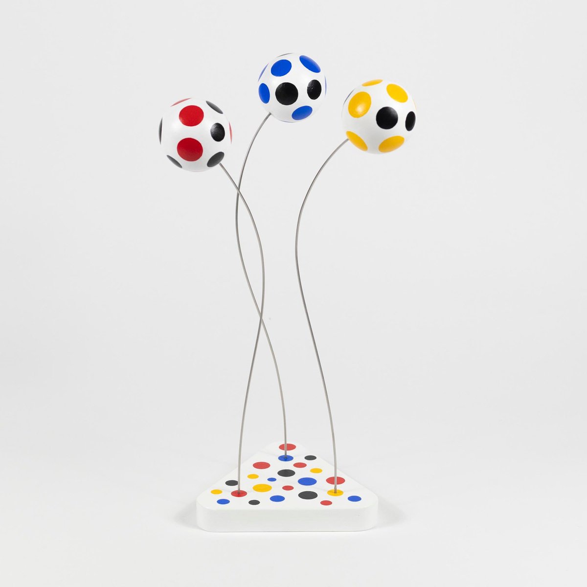 Urban And Pop Abstract Wood Sculpture By George Koutsouris, 8 X 16, Curved Oscillable #1, Original Artwork