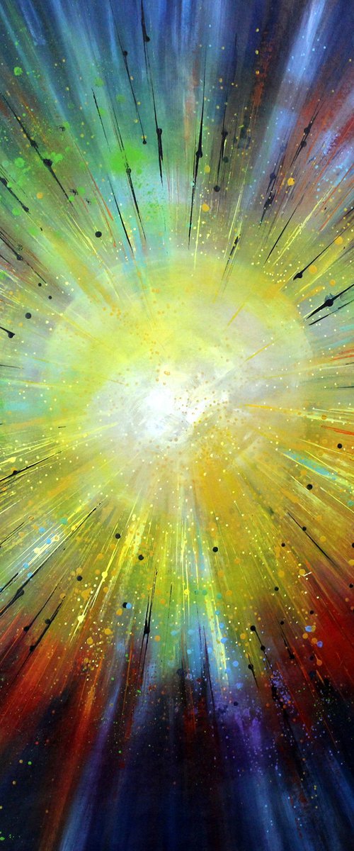 Rise Again  - Large original abstract painting by Cecilia Frigati