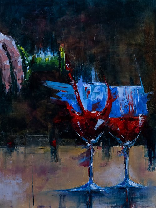 Two glass of red wine by Marinko Šaric