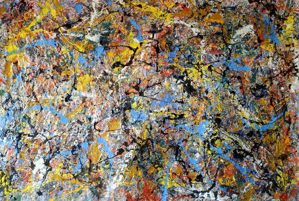 Impressionistic Abstract Acrylic Painting By Antonino Puliafico, 85 X 55, 4300, Original Artwork