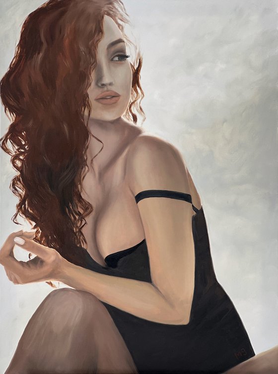 Little Black Dress, 60 х 80 cm, oil on canvas