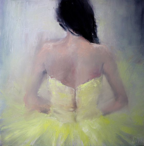Ballerina oil painting
