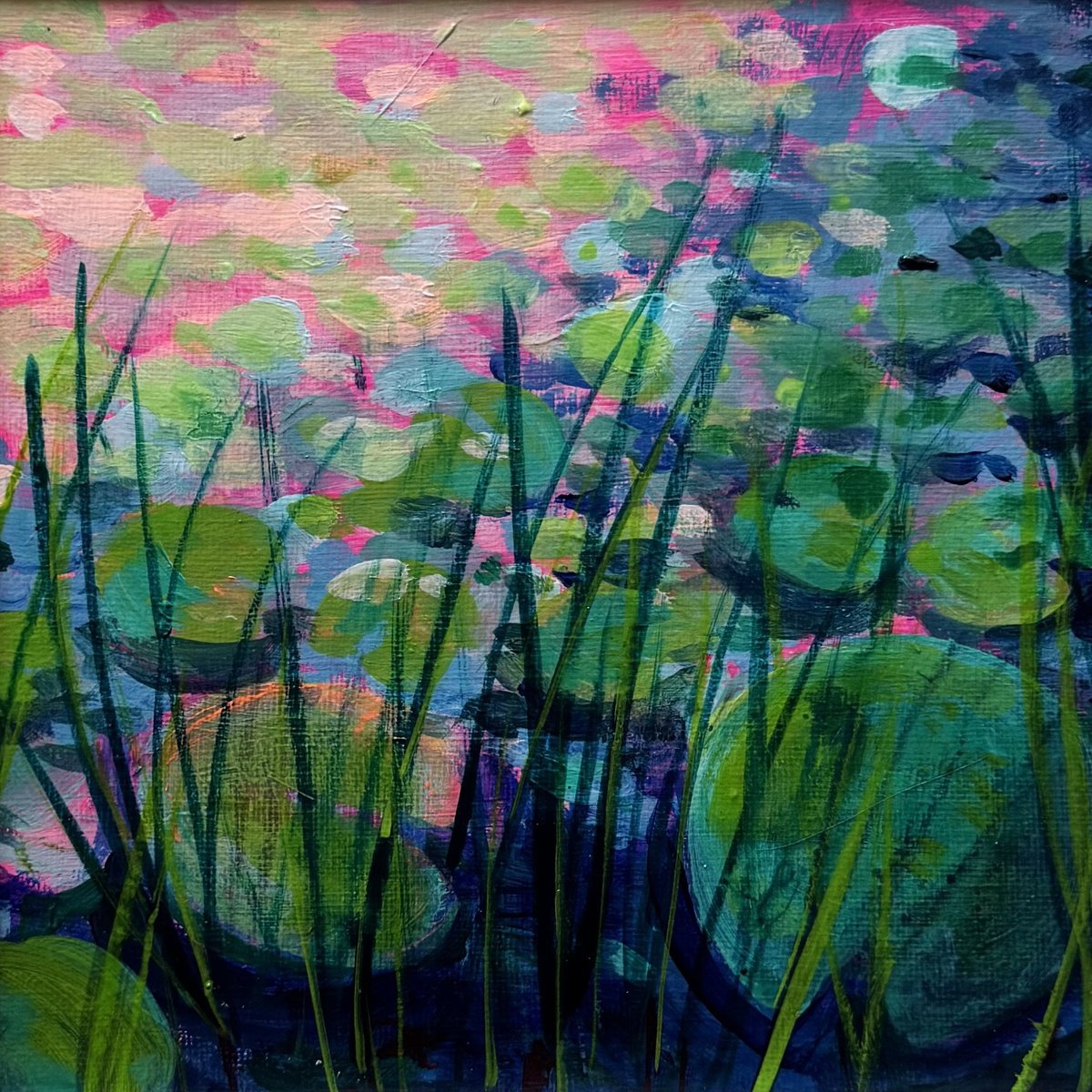 Summer Lillies 9 By Ayse Mcgowan, 8 X 8, Artwork For Sale On Artfinder