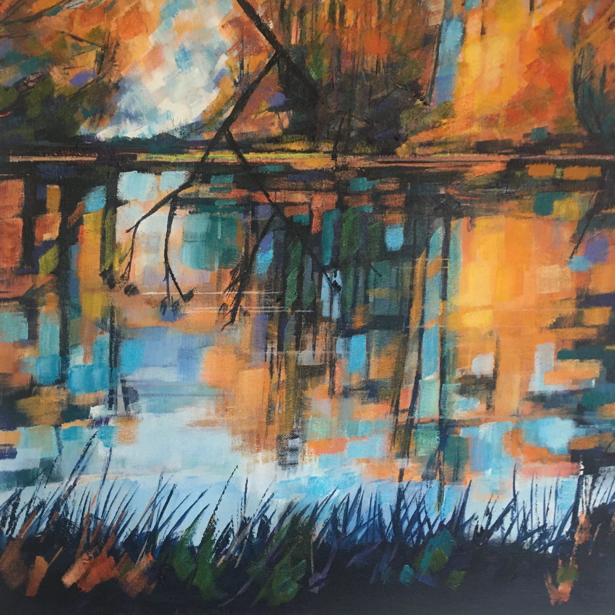 Winter Lake By Stuart Roper, 20 X 20, Artwork For Sale On Artfinder
