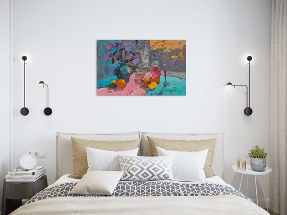 Irises and Fruits