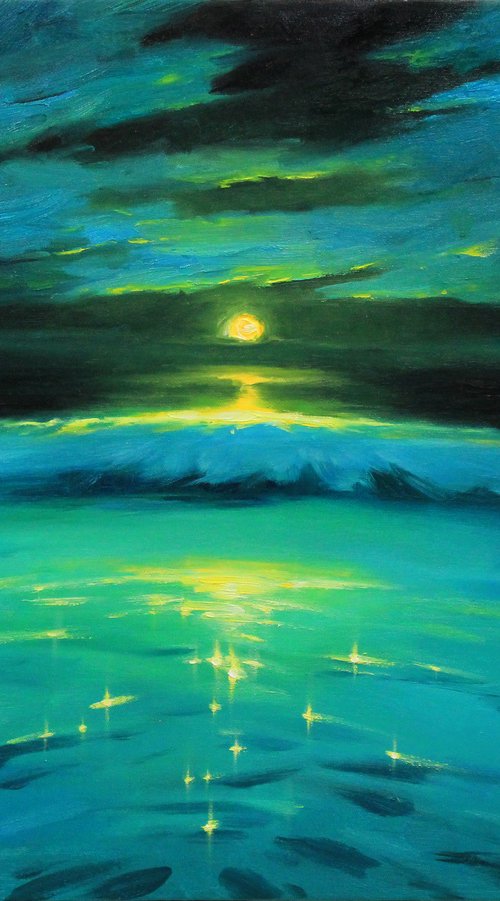 Moonlight in green by Alisa Onipchenko-Cherniakovska