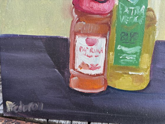 Olive oil and paprika