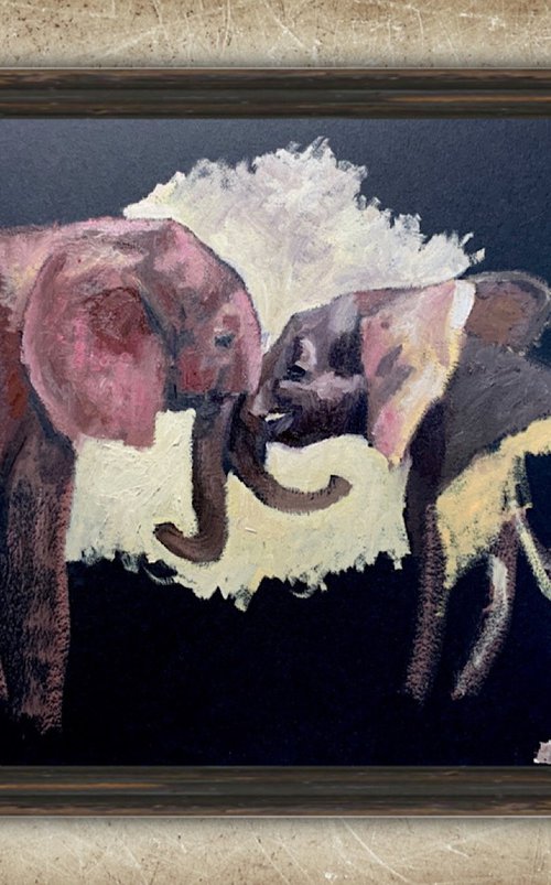 Two Elephants by Ryan  Louder