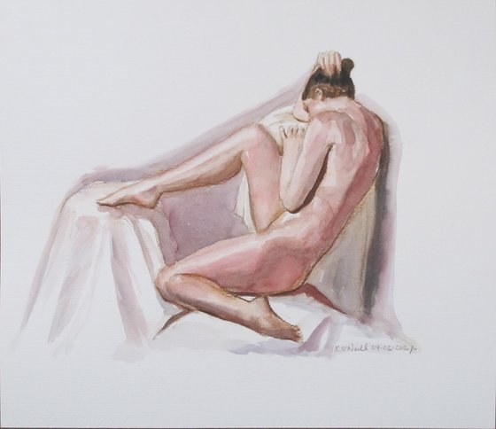 Seated female nude