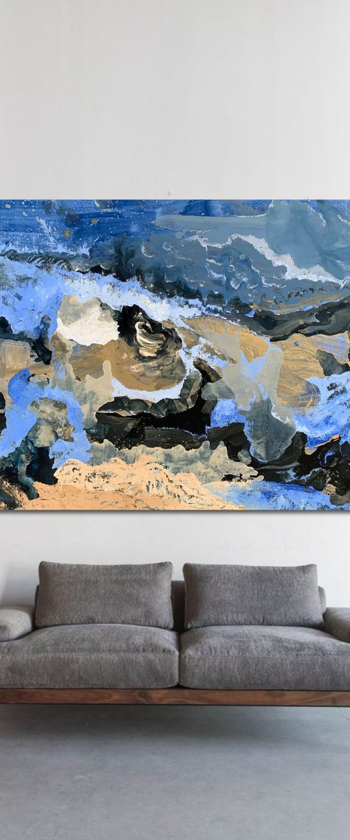 Full moon by the sea  100x150cm by Tigran Mamikonyan