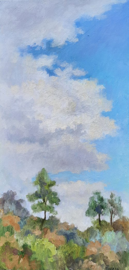 "Clouds" - Original oil painting (2021) by Svetlana Norel