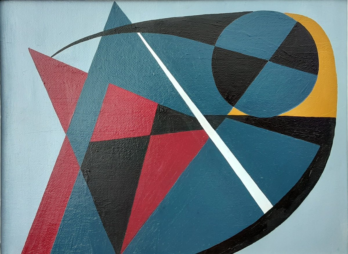 Organic Abstract Oil Painting By Paul Heron, 19 X 15", Orbit-Path Between Oil Version, Original Artwork