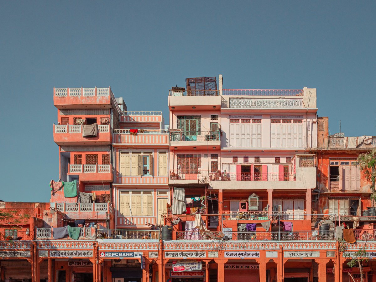 Cityscapes Photograph By Serge Horta, 24 X 19", The Pink City No.8, Original Artwork