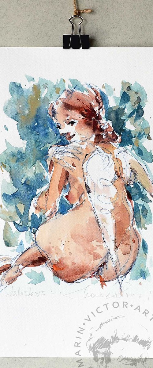 Nude with wings by Marin Victor