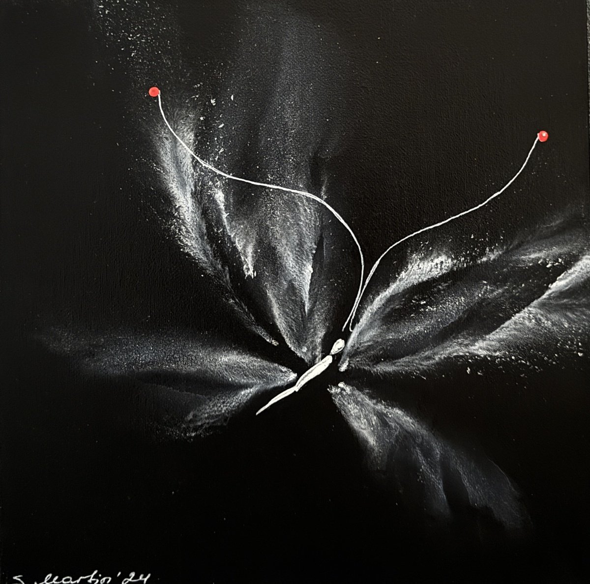 Abstract Animal Painting By Svetlana Martin, 10 X 10", Scattering Dreams-Xii, Original Artwork