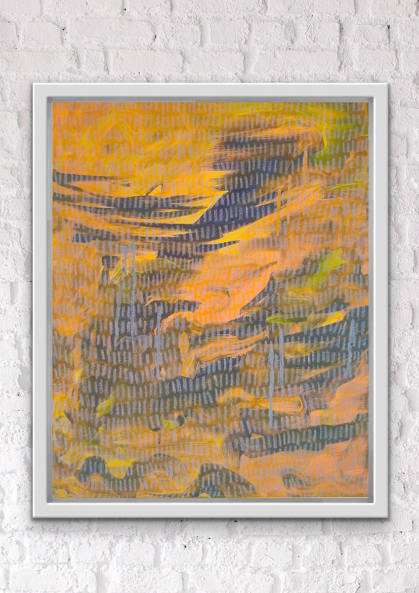 Abstract Landscape Painting By Ketki Fadnis, 16 X 20", Before The Storm, Original Artwork