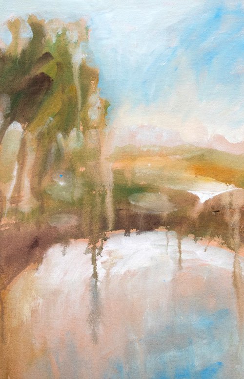 Pond 12 (Rain) by Elizabeth Anne Fox