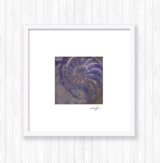 Secrets From The Deep 14 -  Mixed Media Nautilus Shell Painting by Kathy Morton Stanion