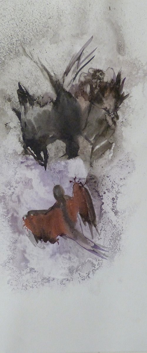 The Flying Birds 1, 29x41 cm by Frederic Belaubre