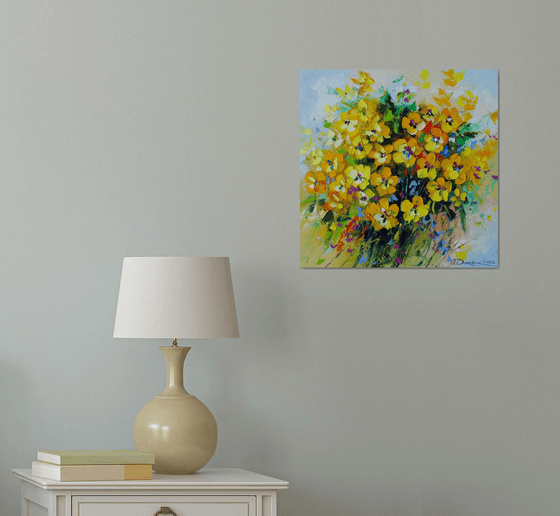 A bouquet of summer yellow flowers