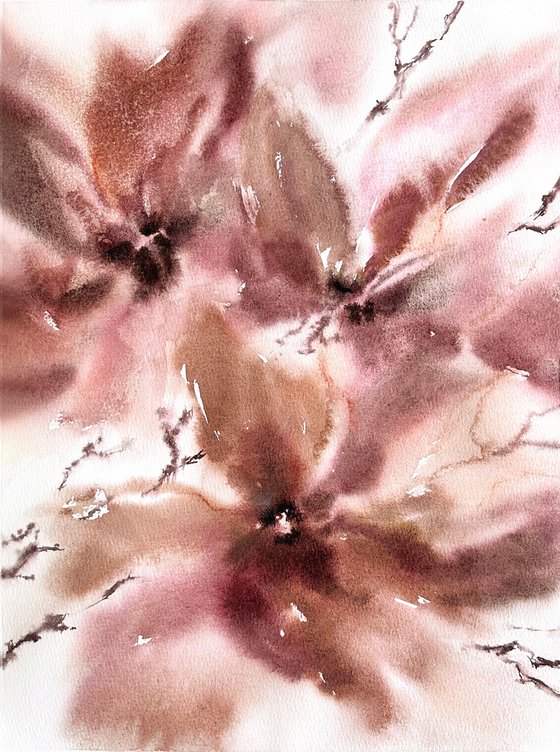 Abstract magolia flowers