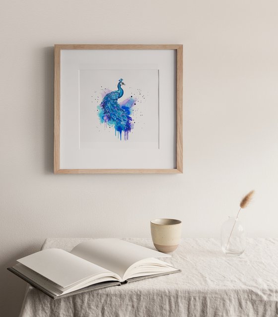 Colourful Peacock Painting