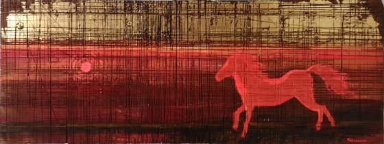 Red horse Painting