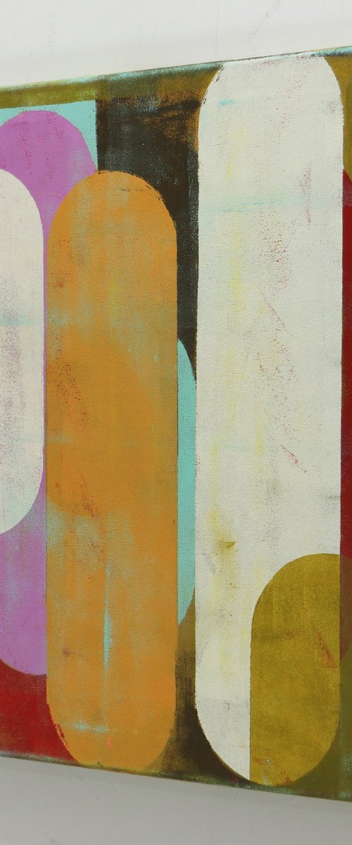 Modern Pop Art Painting - Traffic Green - 50x50x5 CM - Ronald Hunter - 1D by Ronald Hunter