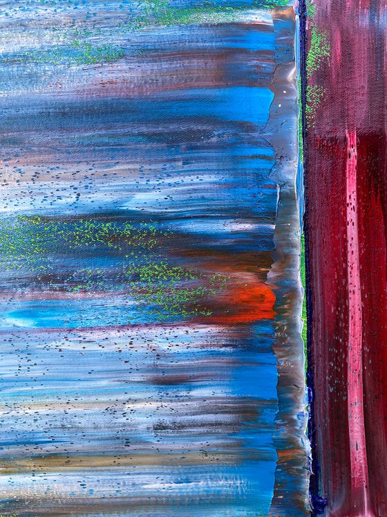Get Some Structure In Your Life - Original Xt Large PMS Abstract Oil Painting On Canvas - 60 x 60 inches