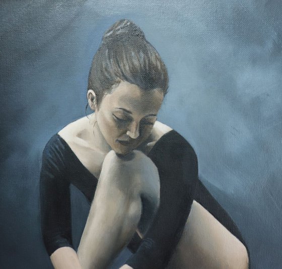 Dancer in Blue. Ballet Painting