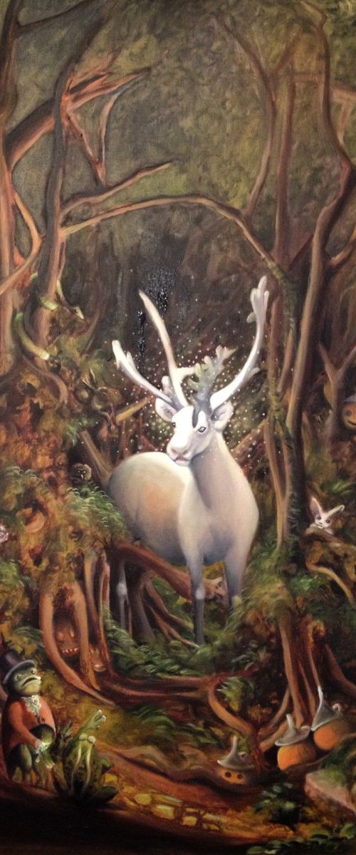 Series in the forest : It was a surprise to see a great white reindeer by Valentina Toma' aka Zoe Chigi