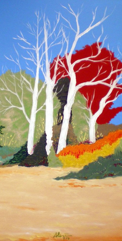 Four White Trees by Alejos