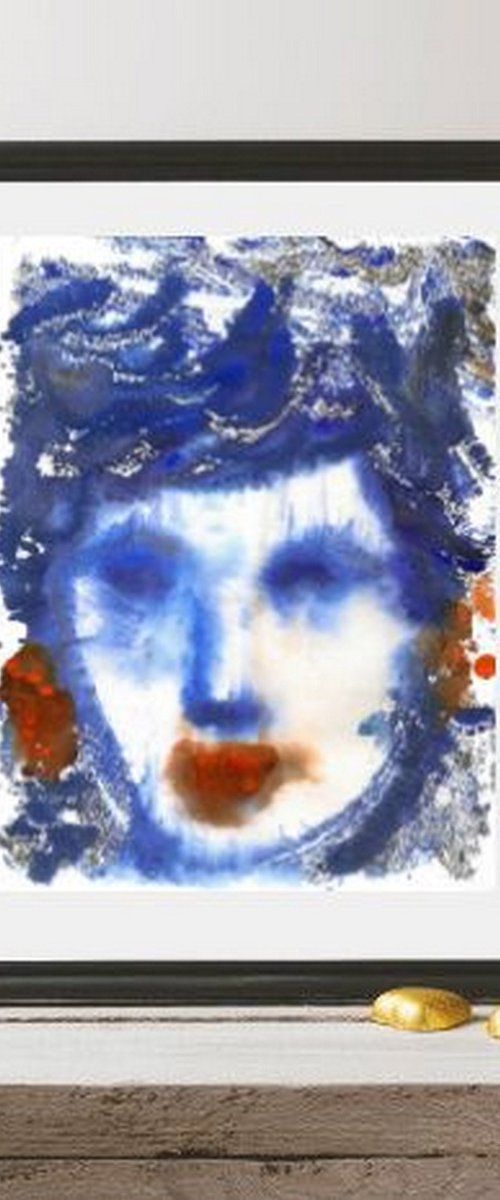 ElegantWoman - Classic Blue Woman III by Asha Shenoy