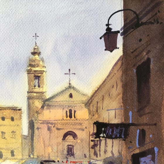 The Market Square of the Italian town of Jesi