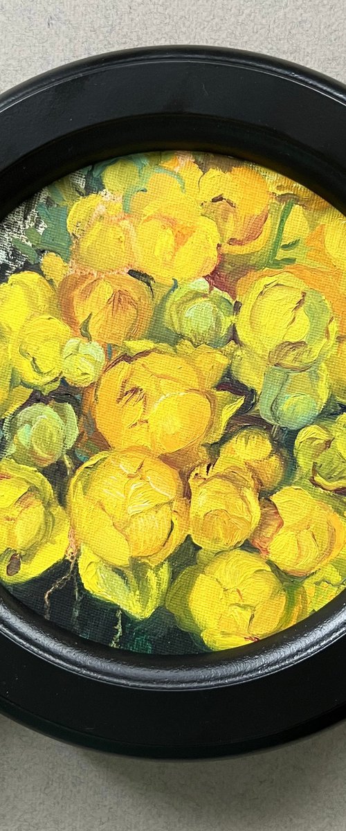 Yellow flowers. Globeflower by Natalia Veyner
