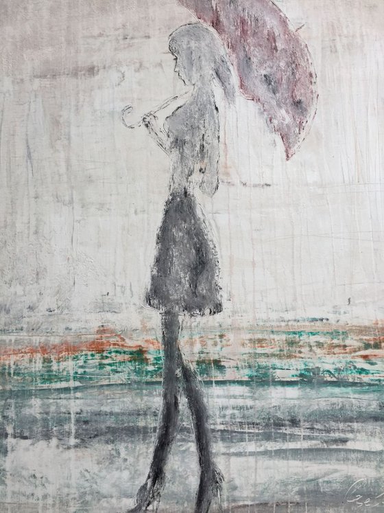 "Abstract Girl in the Rain No.2"