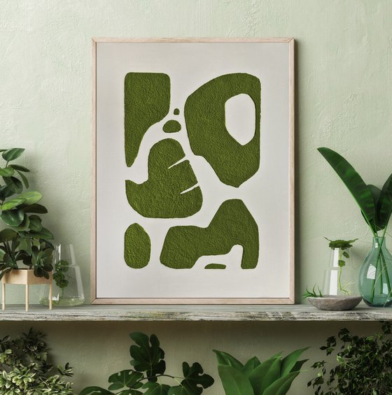 "Green bay 6" Textured acrylic abstract art