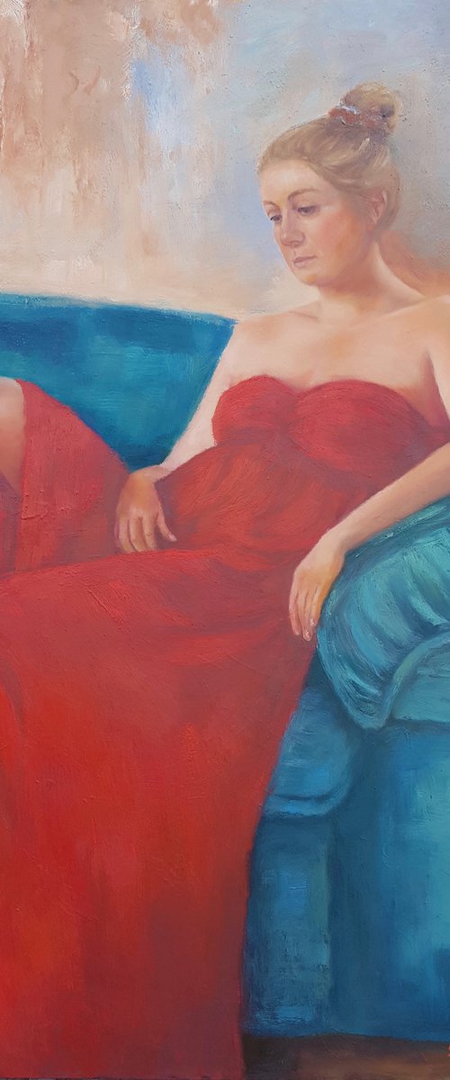 Woman in red by Svetlana Grishkovec-Kiisky