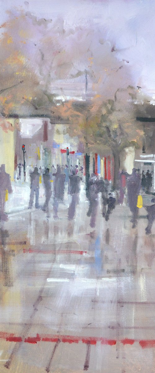Wet high street by Tom Cringle