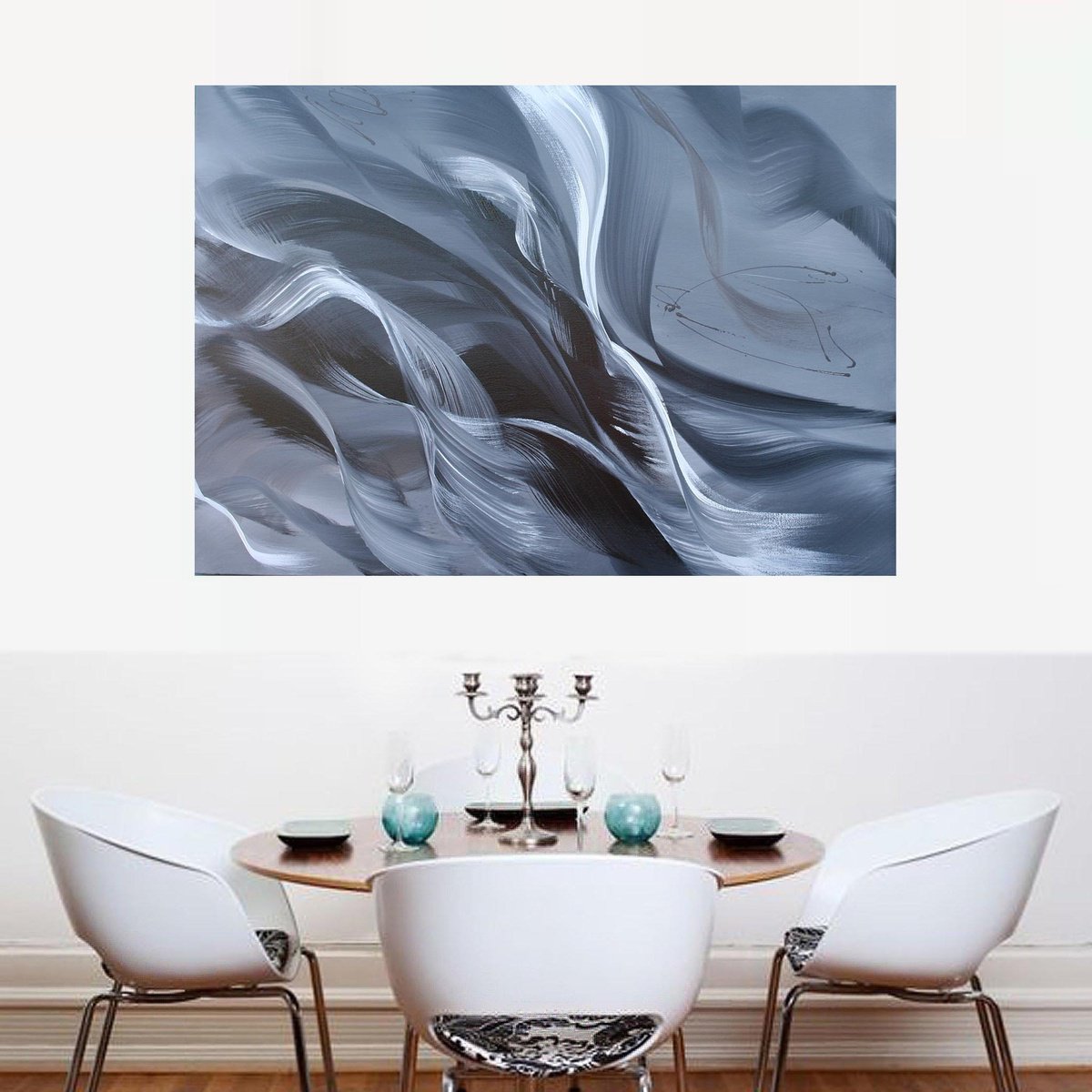 Organic Abstract Acrylic Painting By Susan Wooler, 39 X 28", Our Destiny I, Original Artwork