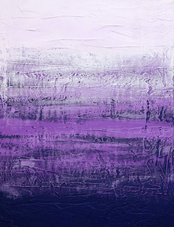 Purple Triptych abstraction impasto