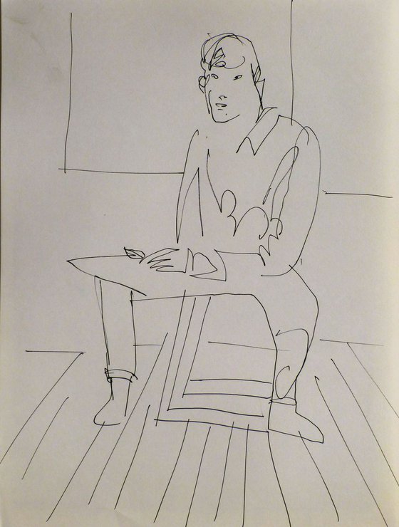 Self-portrait, Passage Charles-Albert, #9 24x32 cm